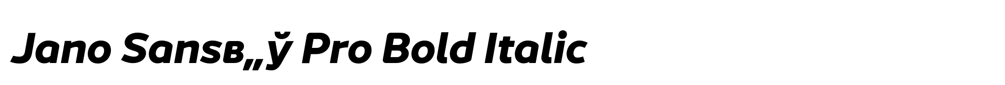 Jano Sansв„ў Pro Bold Italic image